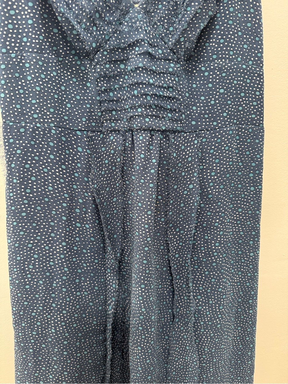 American Eagle Outfitters Navy Blue Polka Dot Spaghetti Strap Dress. Size 10 - Picture 8 of 8
